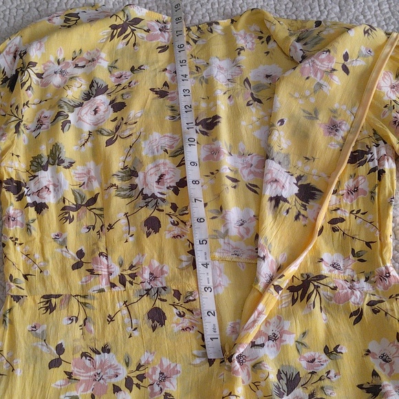 Faithful The Brand US8 Size L Yellow Floral Dress - Picture 11 of 15